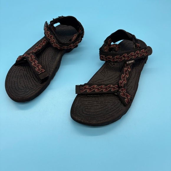 Teva Teradactyle Sandals Burgundy & Black Size 13 - Picture 3 of 10